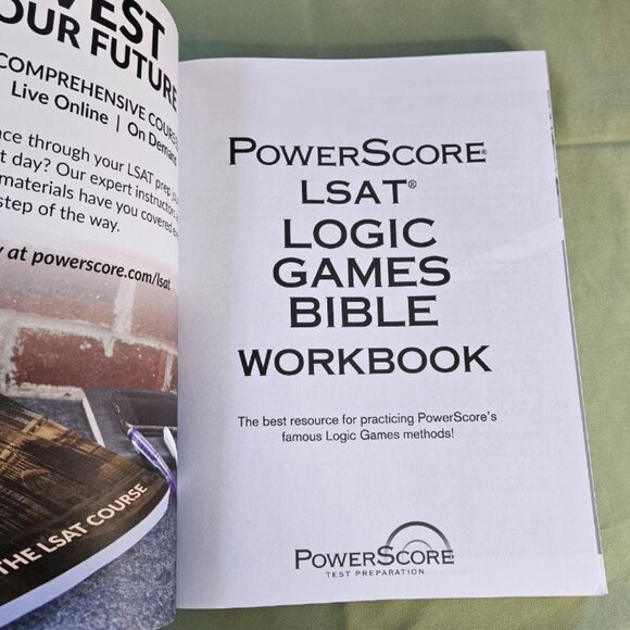 PowerScore LSAT Logic Games Workbook - 2022 Edition Exam Prep Book Law School - Picture 3 of 8